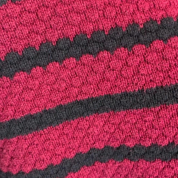 Forever 21 burgundy and black stripe pullover sweater - Picture 5 of 8